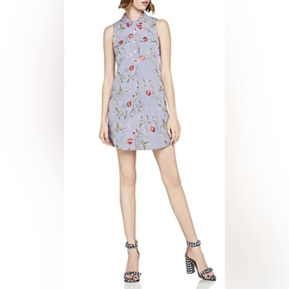 BCBGeneration Embroidered Shirt Dress - Picture 2 of 15